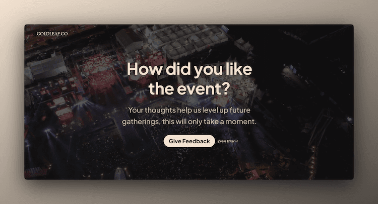 Post-Event Feedback Survey