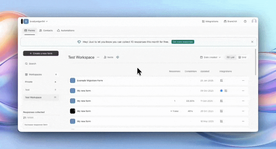 Typeform to Formsuite converter