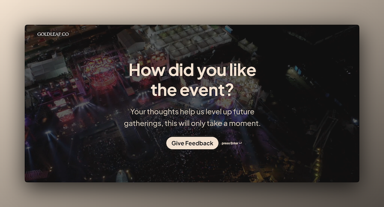 Post-Event Feedback Survey